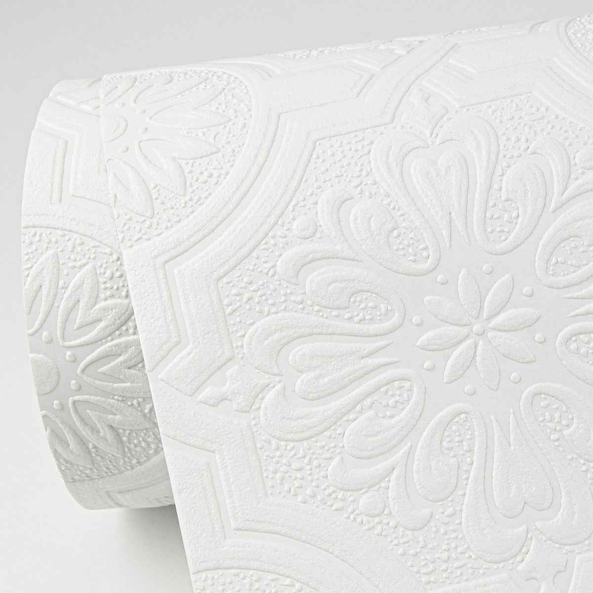 Victorian Tin Ceiling White Paintable Wallpaper - York Wallcoverings - 4000-32817 - York Wallcoverings Wallpaper