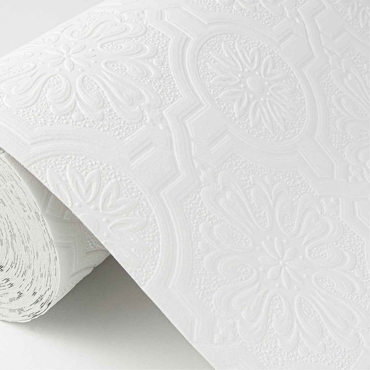 Victorian Tin Ceiling White Paintable Wallpaper - York Wallcoverings - 4000-32817 - York Wallcoverings Wallpaper