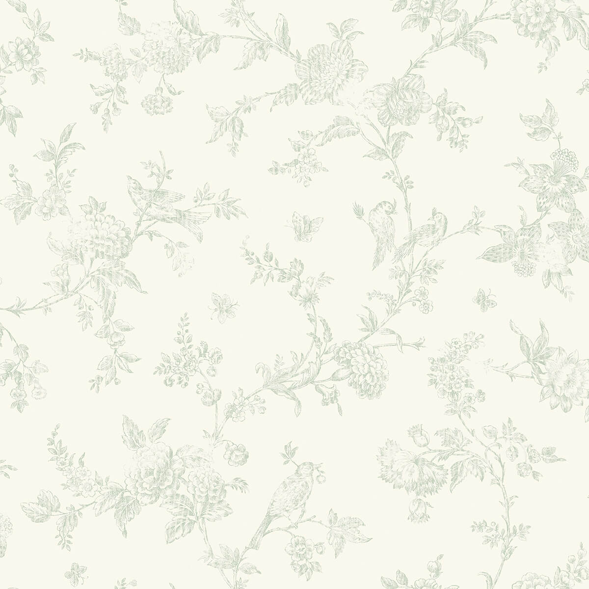 french-nightingale-seafoam-trail-wallpaper-york-wallcoverings-3123-02194 - York Wallcoverings Papel pintado