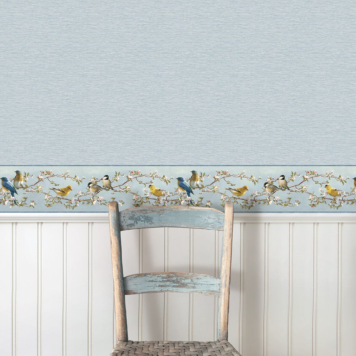 gump-light-blue-faux-grasscloth-wallpaper-york-wallcoverings-3123-10202 - York Wallcoverings Papel pintado