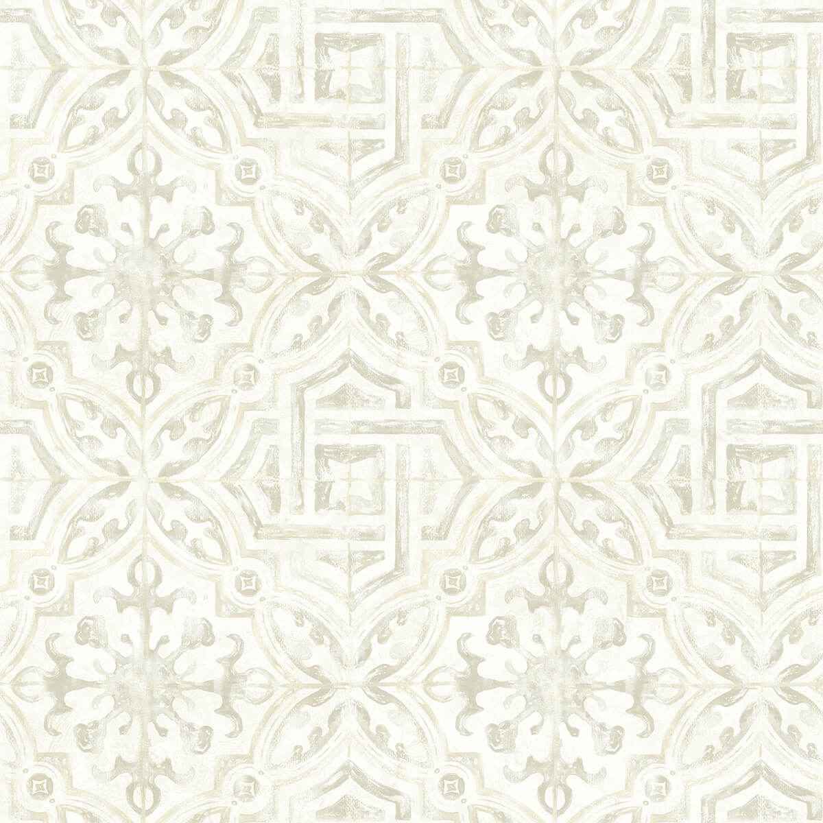 Sonoma Cream Spanish Tile Wallpaper - York Wallcoverings - 3123-12333 - York Wallcoverings Wallpaper