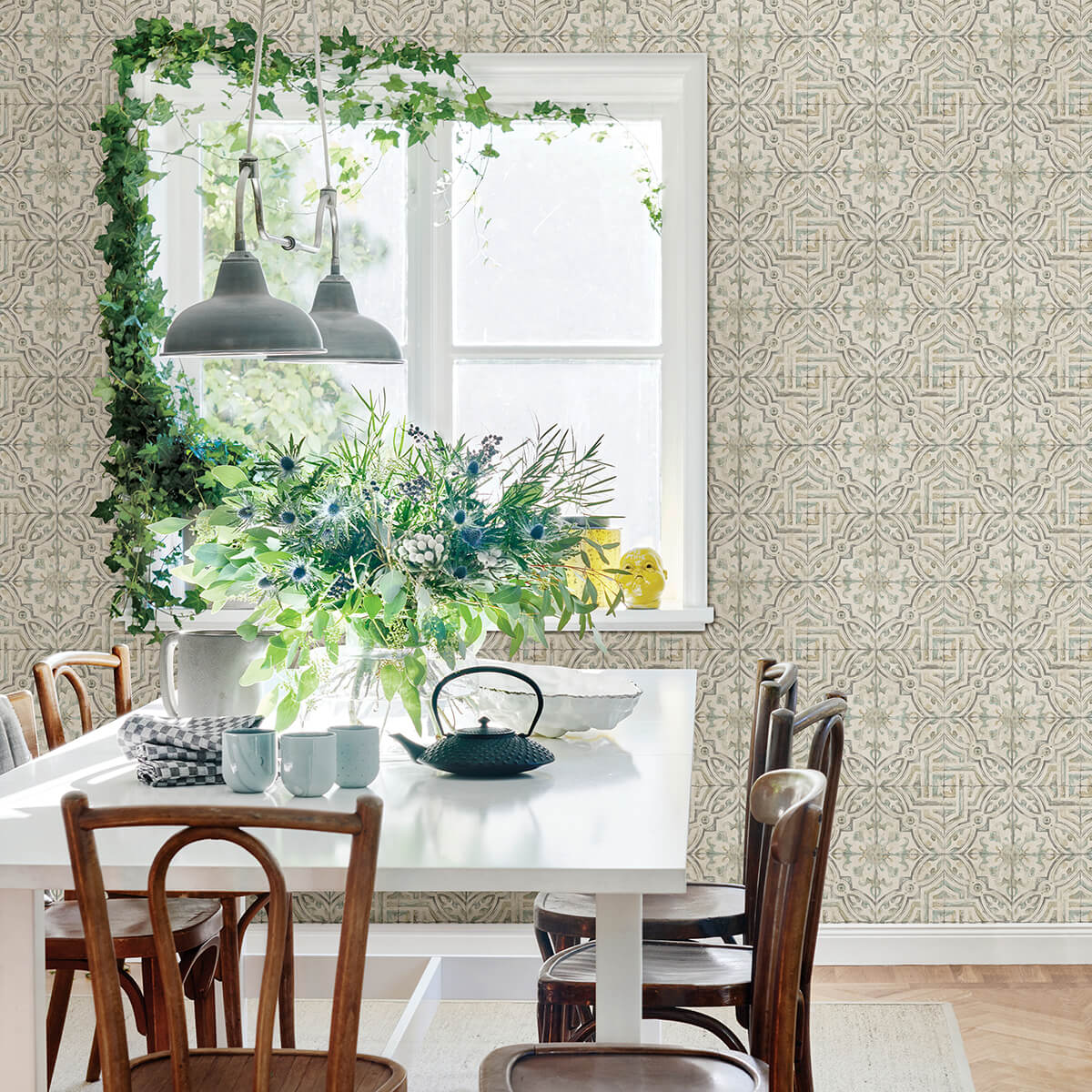 sonoma-grey-spanish-tile-wallpaper-york-wallcoverings-3123-12335 - York Wallcoverings Papel pintado