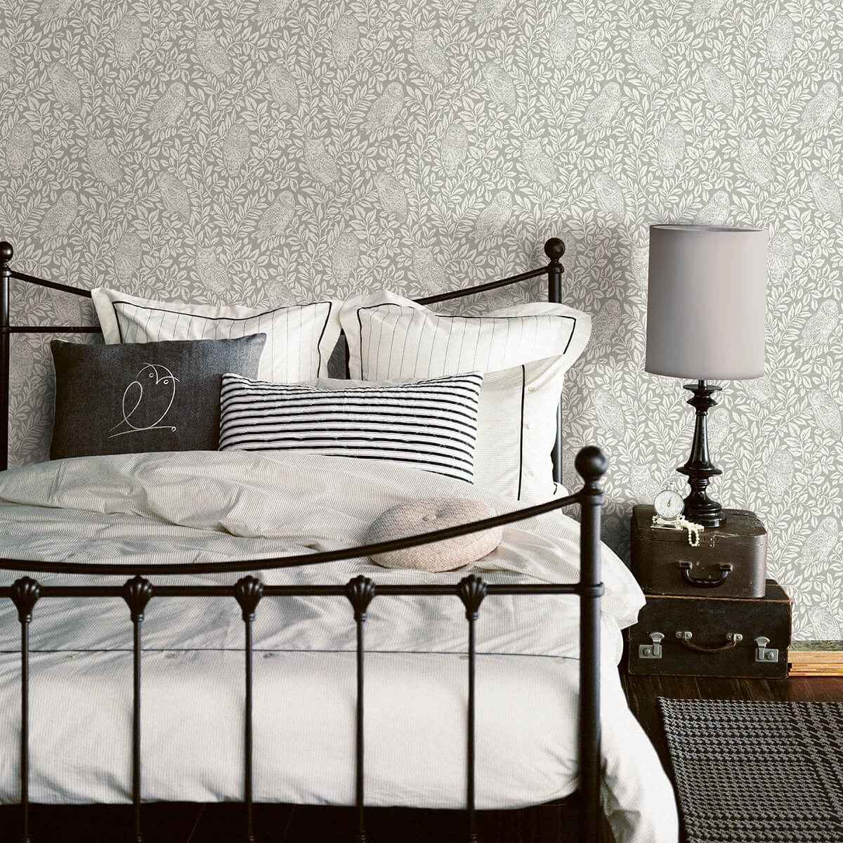 Parliament Grey Owl Wallpaper - York Wallcoverings - 3123-12411 - York Wallcoverings Wallpaper