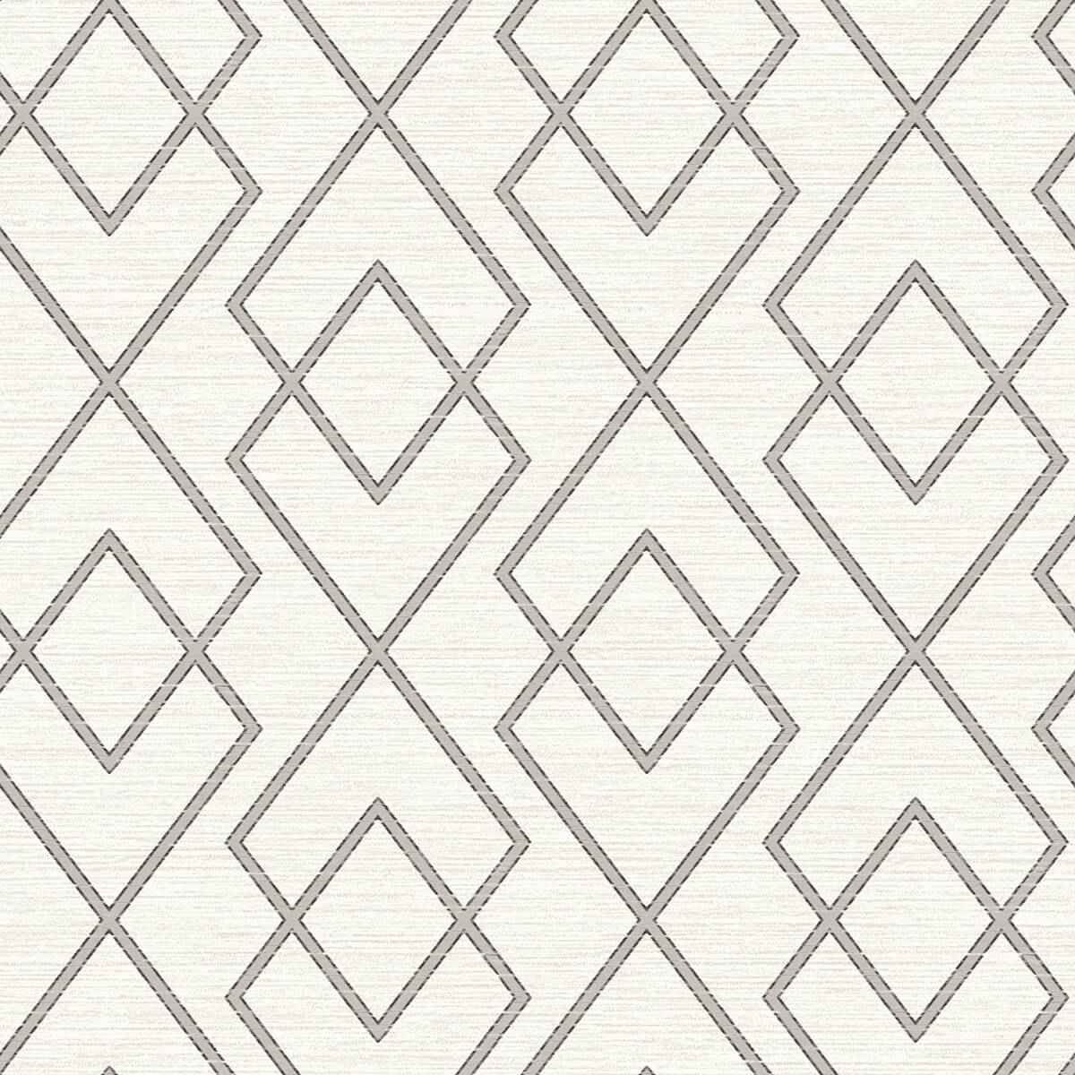 Blaze Grey Trellis Wallpaper - York Wallcoverings - 3123-12425 - York Wallcoverings Wallpaper