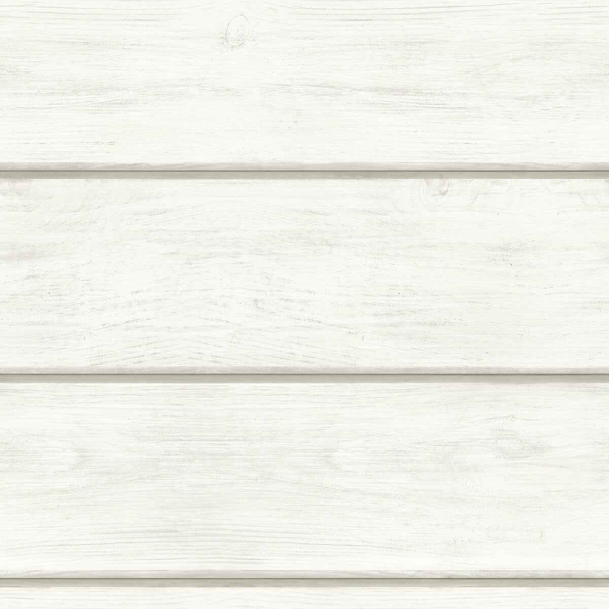 Cassidy White Wood Planks Wallpaper - York Wallcoverings - 3123-12441