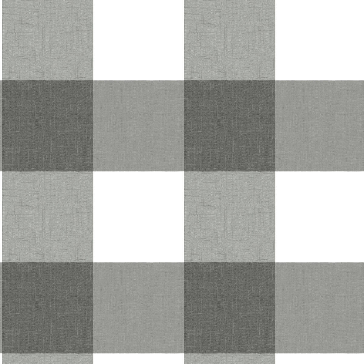 amos-charcoal-gingham-wallpaper-york-wallcoverings-3123-12532 - York Wallcoverings Papel pintado