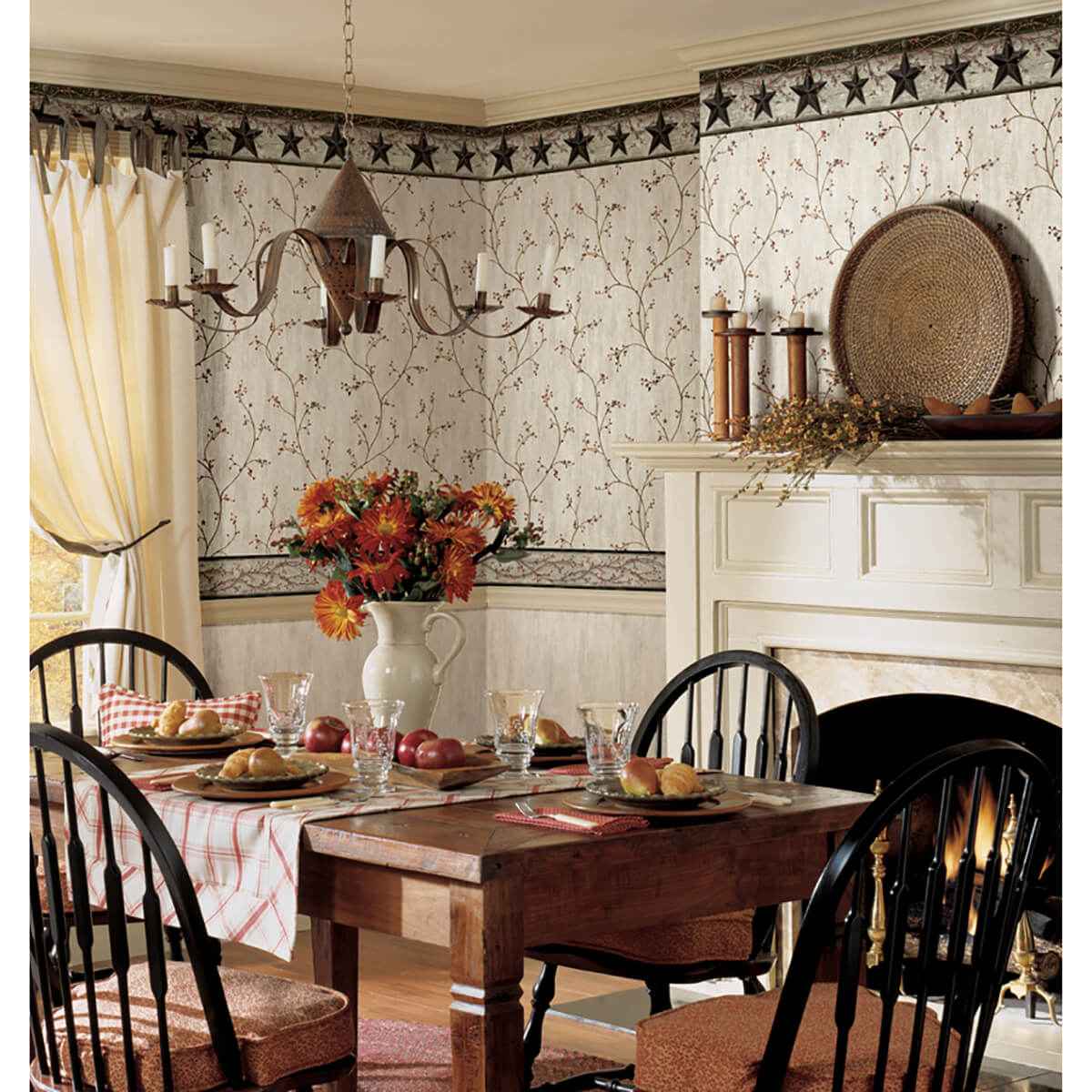 Justine Light Grey Berry Trail Wallpaper - York Wallcoverings - 3123-44031 - York Wallcoverings Wallpaper