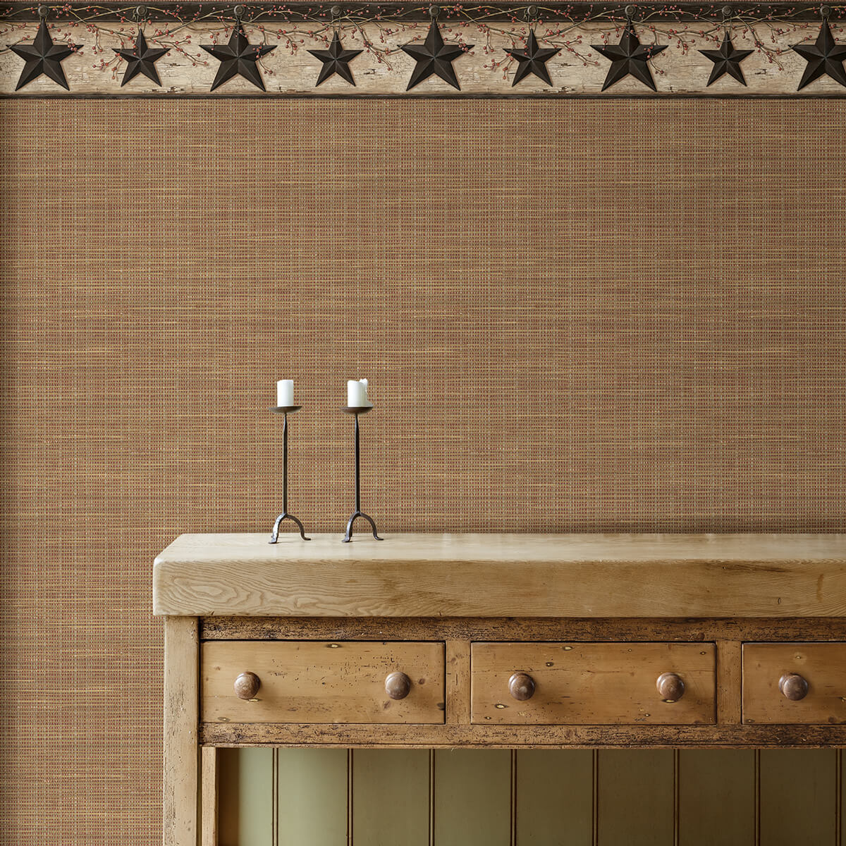 ennis-charcoal-rustic-barn-star-wallpaper-york-wallcoverings-3123-44602 - York Wallcoverings Wallpaper