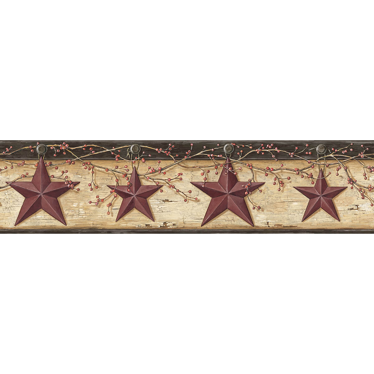 ennis-maroon-rustic-barn-star-wallpaper-york-wallcoverings-3123-44603 - York Wallcoverings Wallpaper