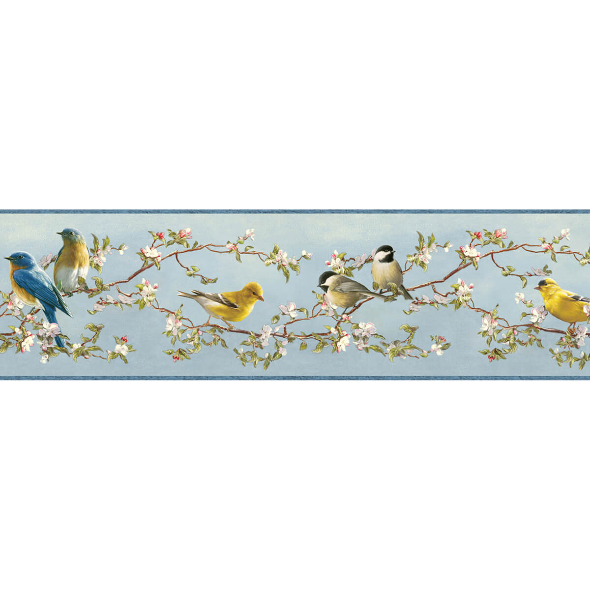songbird-sky-blue-trail-wallpaper-york-wallcoverings-3123-48511 - York Wallcoverings Wallpaper