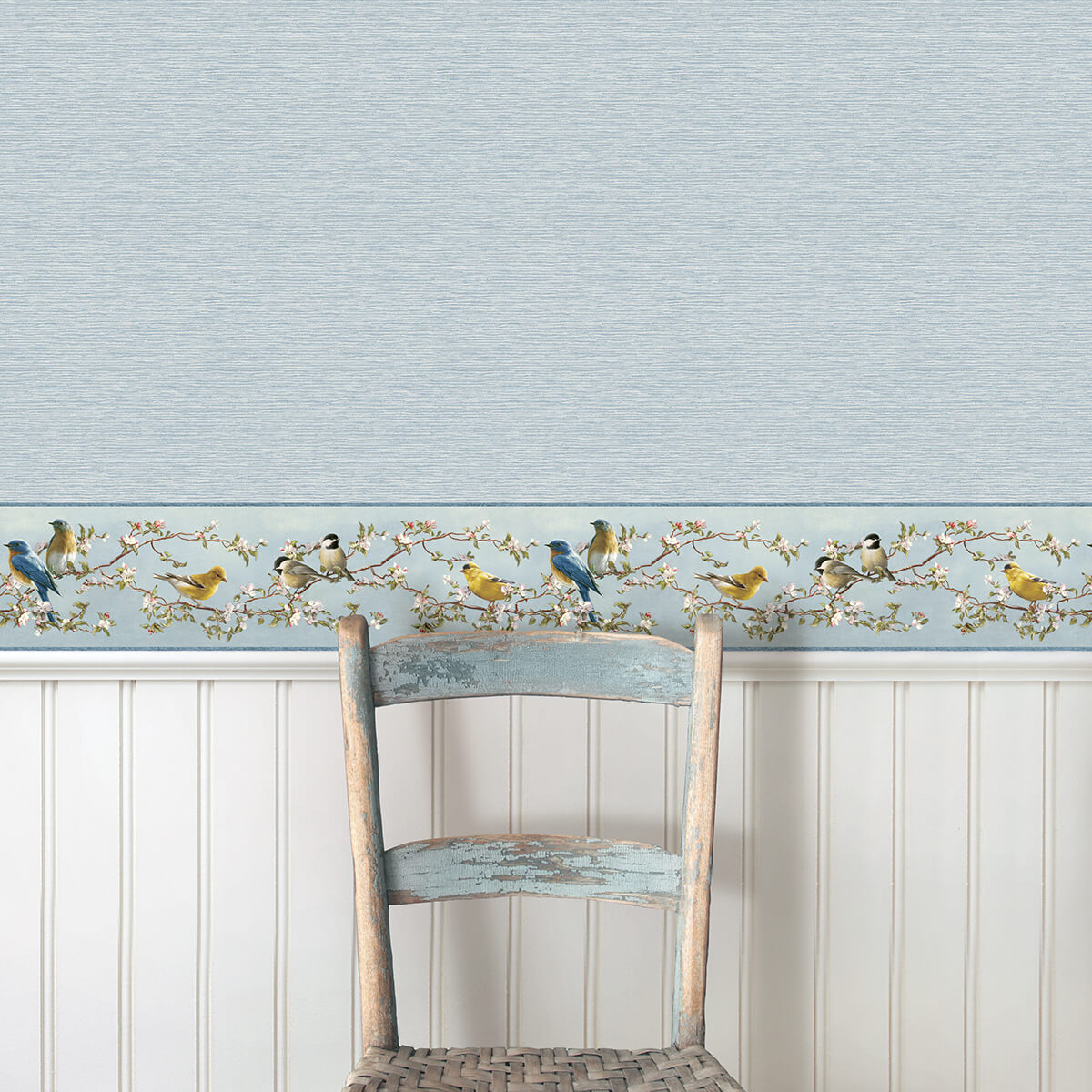 songbird-sky-blue-trail-wallpaper-york-wallcoverings-3123-48511 - York Wallcoverings Wallpaper