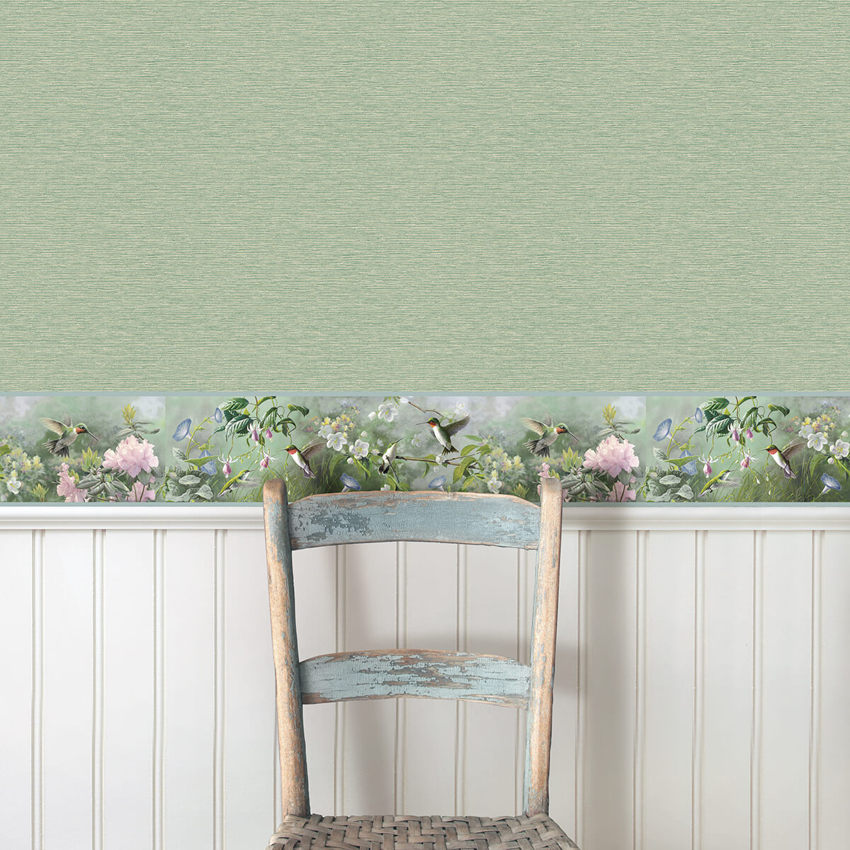 ruby-light-blue-hummingbird-garden-wallpaper-york-wallcoverings-3123-48531 - York Wallcoverings Papel pintado