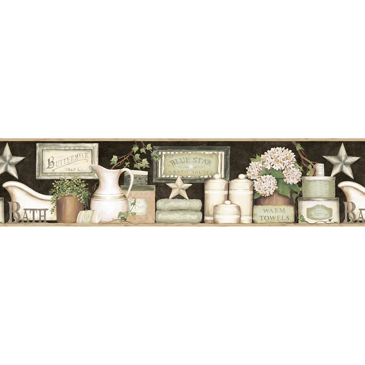 martha-black-country-bath-wallpaper-york-wallcoverings-3123-63102 - York Wallcoverings Wallpaper
