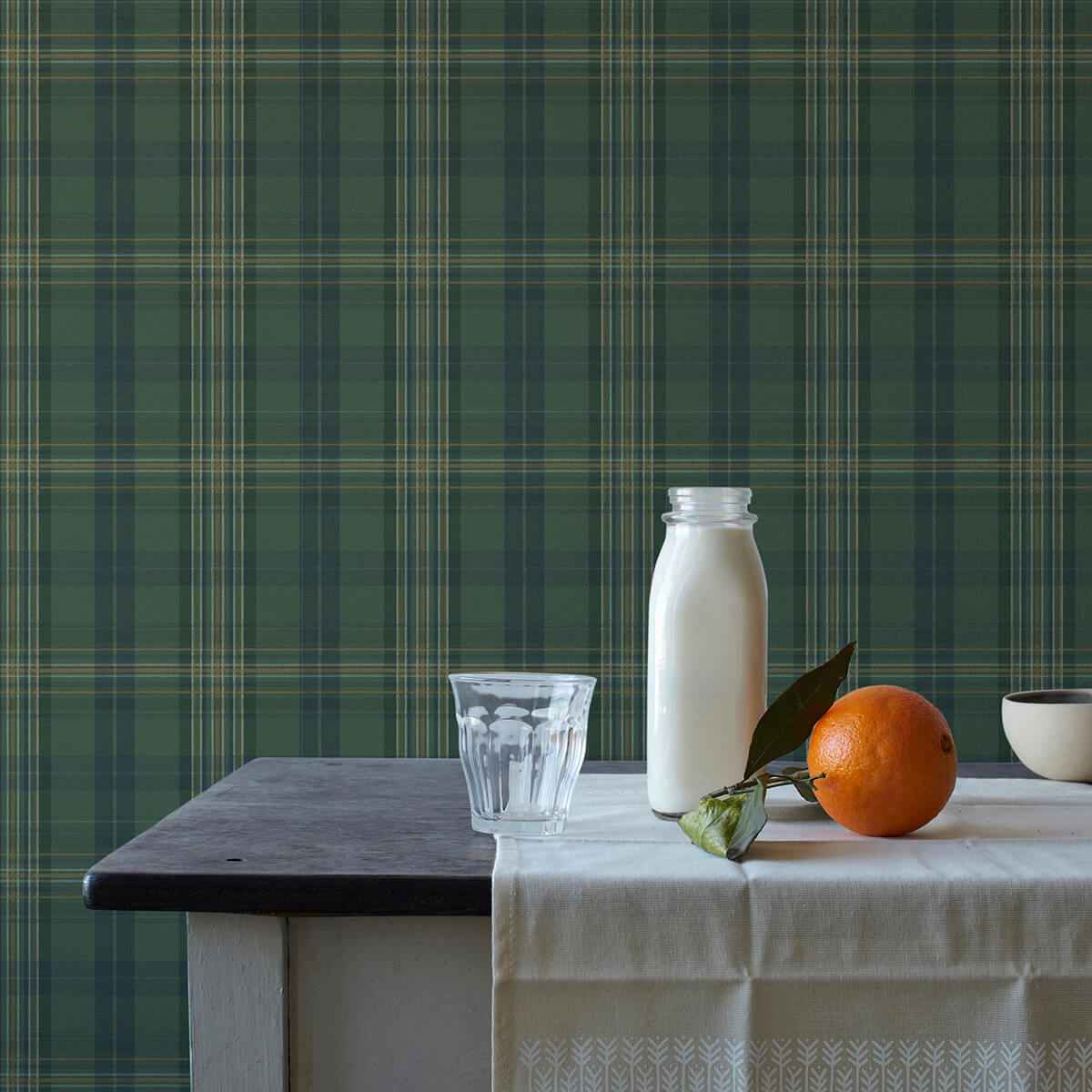 Austin Green Plaid Wallpaper - York Wallcoverings - 3123-330212 - York Wallcoverings Wallpaper