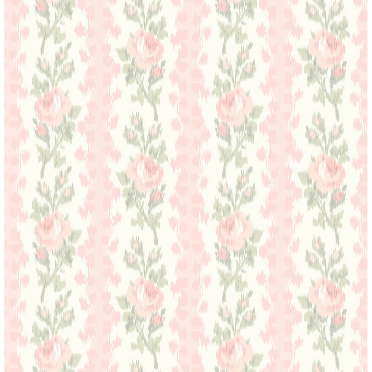 blooming-heirloom-marie-pink-rose-stripe-wallpaper-york-wallcoverings-ast4105 - York Wallcoverings Papel pintado