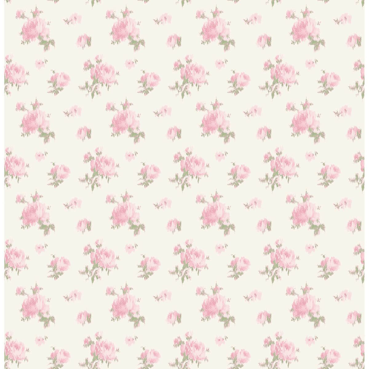 ikat-rose-tinted-petals-small-print-wallpaper-york-wallcoverings-ast4108 - York Wallcoverings Papel pintado
