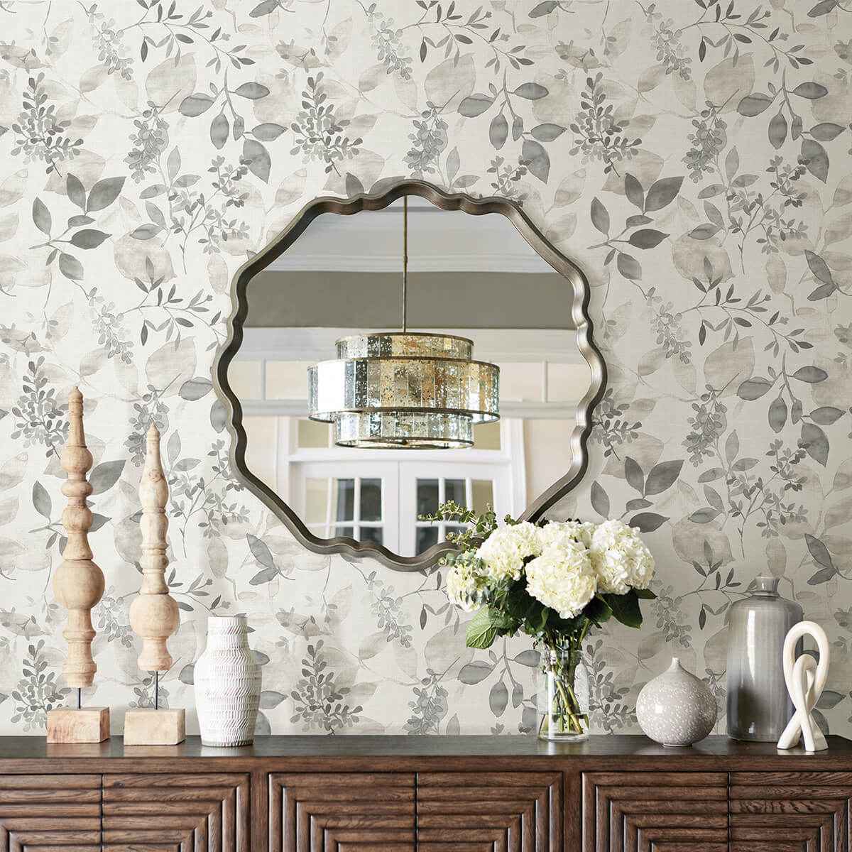 Grey Breezy Peel and Stick Wallpaper - York Wallcoverings - NUS3144 - York Wallcoverings Wallpaper