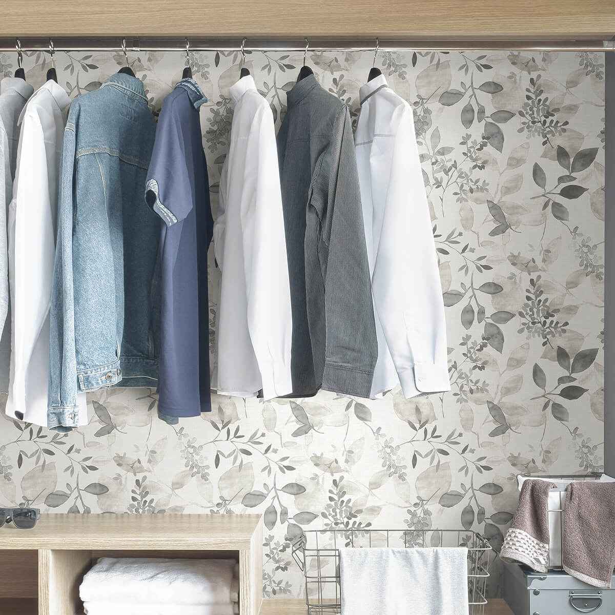 Grey Breezy Peel and Stick Wallpaper - York Wallcoverings - NUS3144 - York Wallcoverings Wallpaper