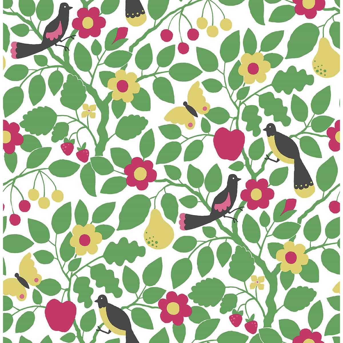 Green Paradisus Peel and Stick Wallpaper - York Wallcoverings - NUS3921