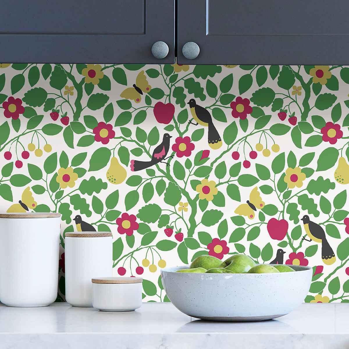 Green Paradisus Peel and Stick Wallpaper - York Wallcoverings - NUS3921 - York Wallcoverings Wallpaper