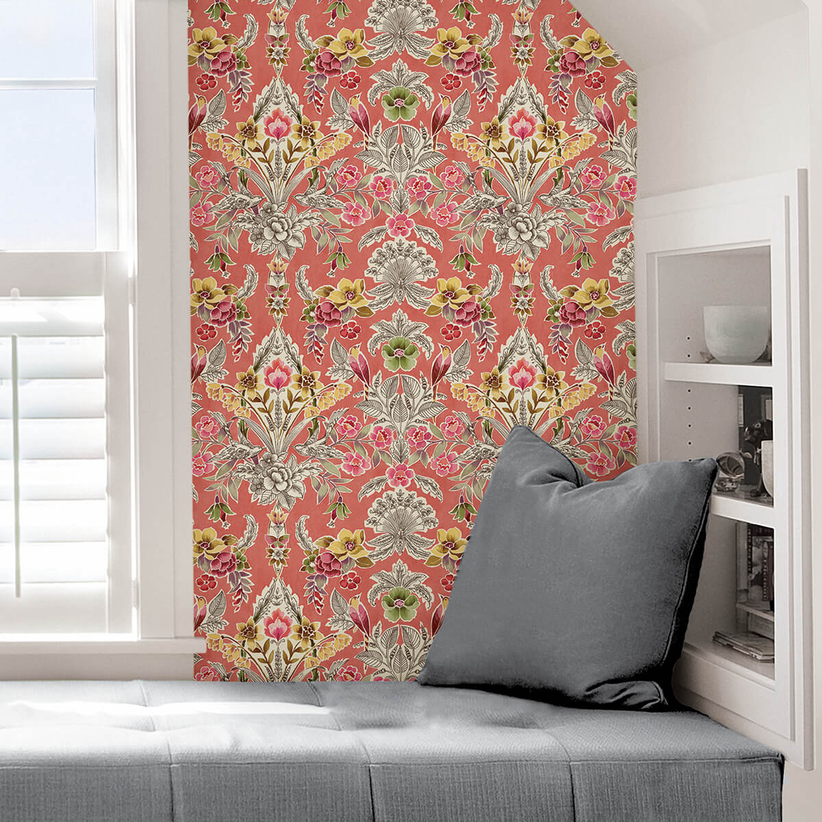 peach-summer-love-peel-and-stick-wallpaper-york-wallcoverings-nus4049 - York Wallcoverings Wallpaper