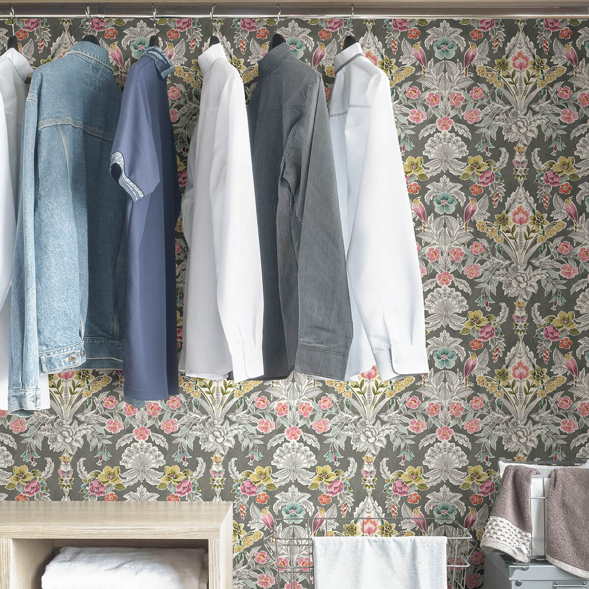 grey-summer-love-peel-and-stick-wallpaper-york-wallcoverings-nus4050 - York Wallcoverings Wallpaper