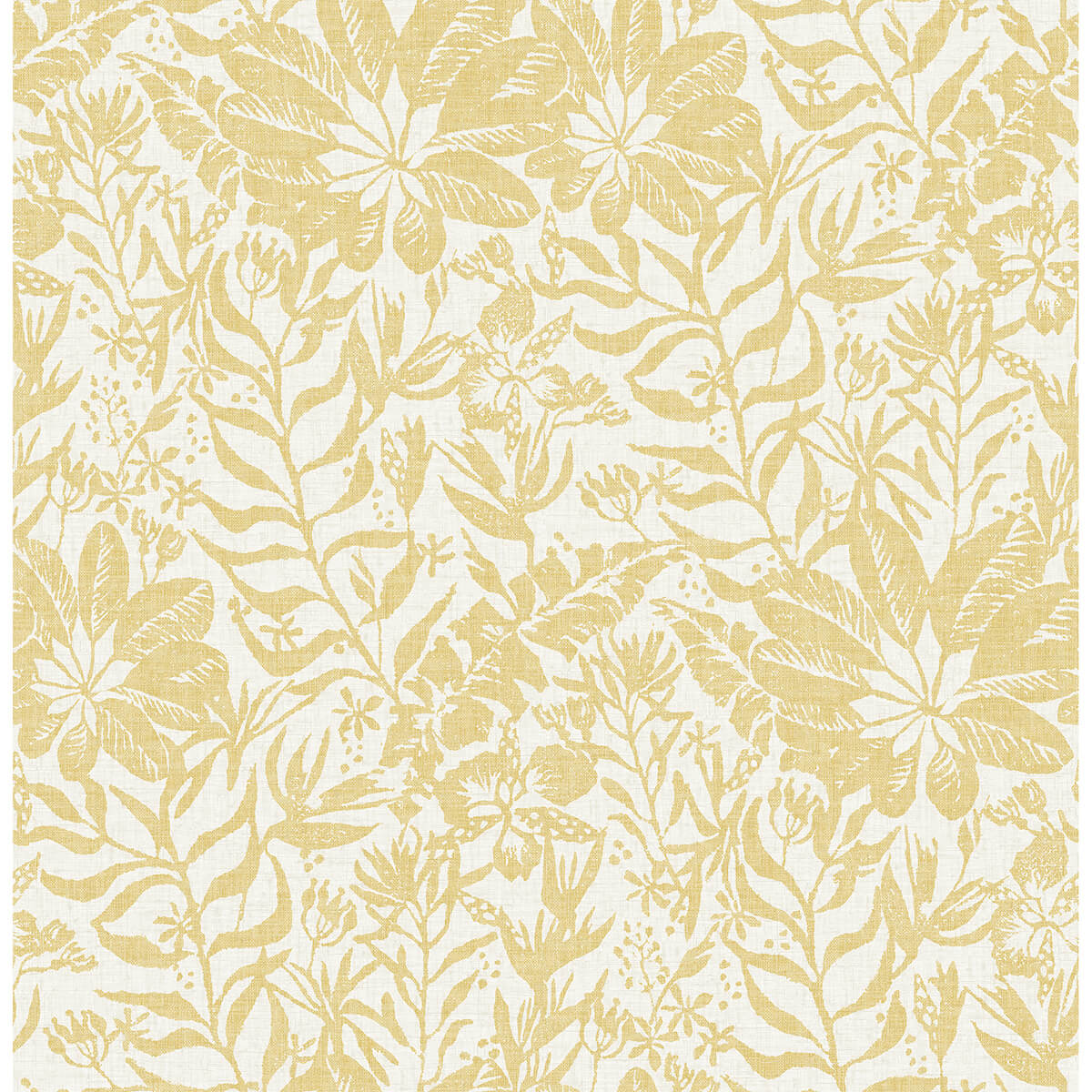 Yellow Foliole Peel & Stick Wallpaper - York Wallcoverings - NUS3999 - York Wallcoverings Wallpaper