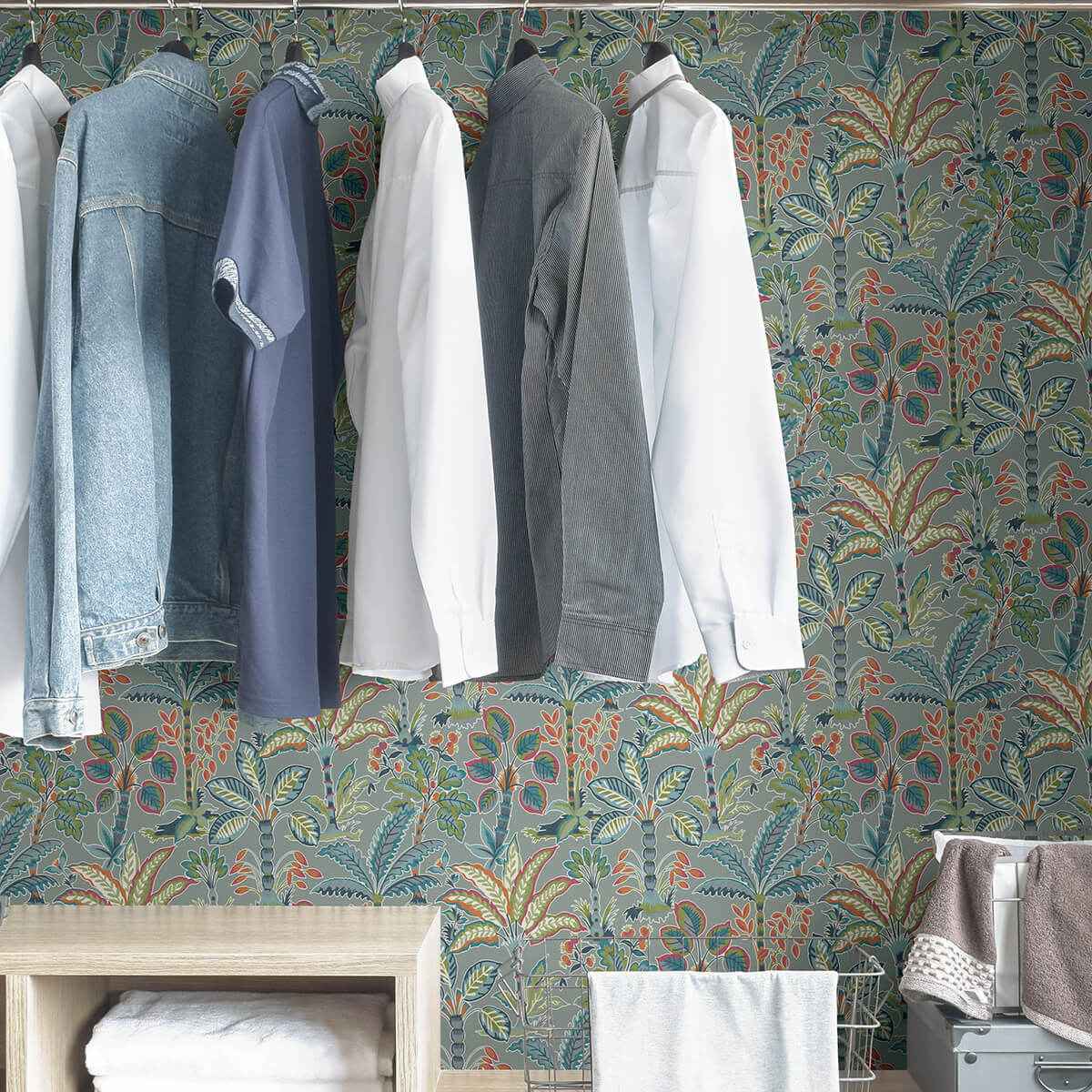 Grey Kapok Peel & Stick Wallpaper - York Wallcoverings - NUS4003 - York Wallcoverings Wallpaper