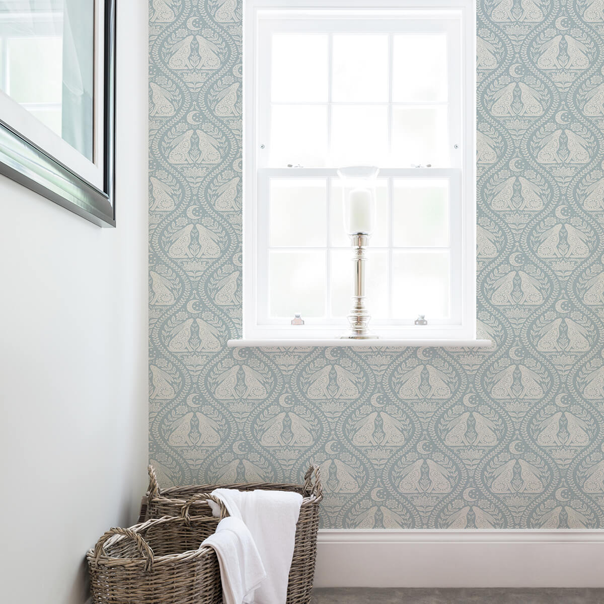Blue Moon Rabbit Peel & Stick Wallpaper - York Wallcoverings - NUS4011 - York Wallcoverings Wallpaper