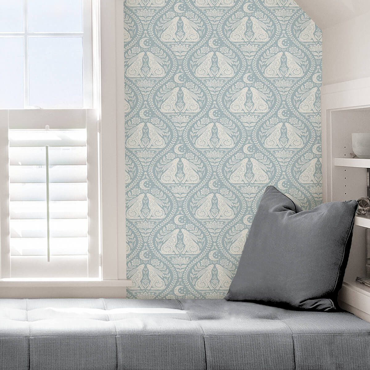 blue-moon-rabbit-peel-and-stick-wallpaper-york-wallcoverings-nus4011 - York Wallcoverings Wallpaper