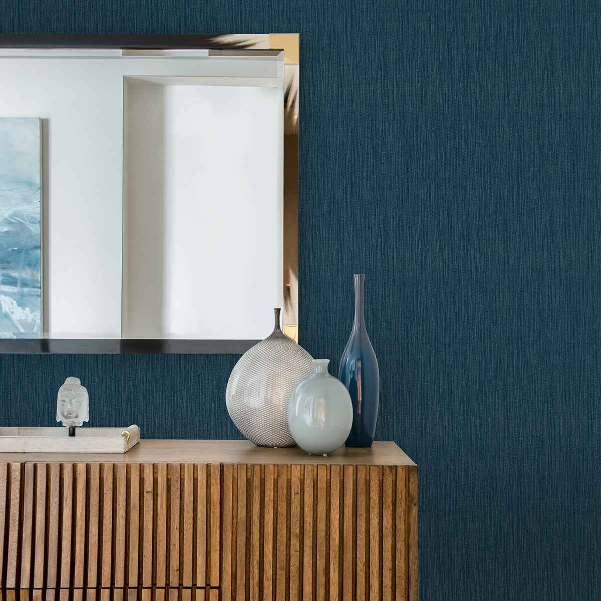 Abel Blue Textured Wallpaper - York Wallcoverings - 4025-82513 - York Wallcoverings Wallpaper