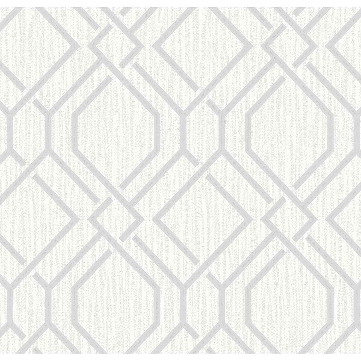 Frege Silver Trellis Wallpaper - York Wallcoverings - 4025-82525 - York Wallcoverings Wallpaper
