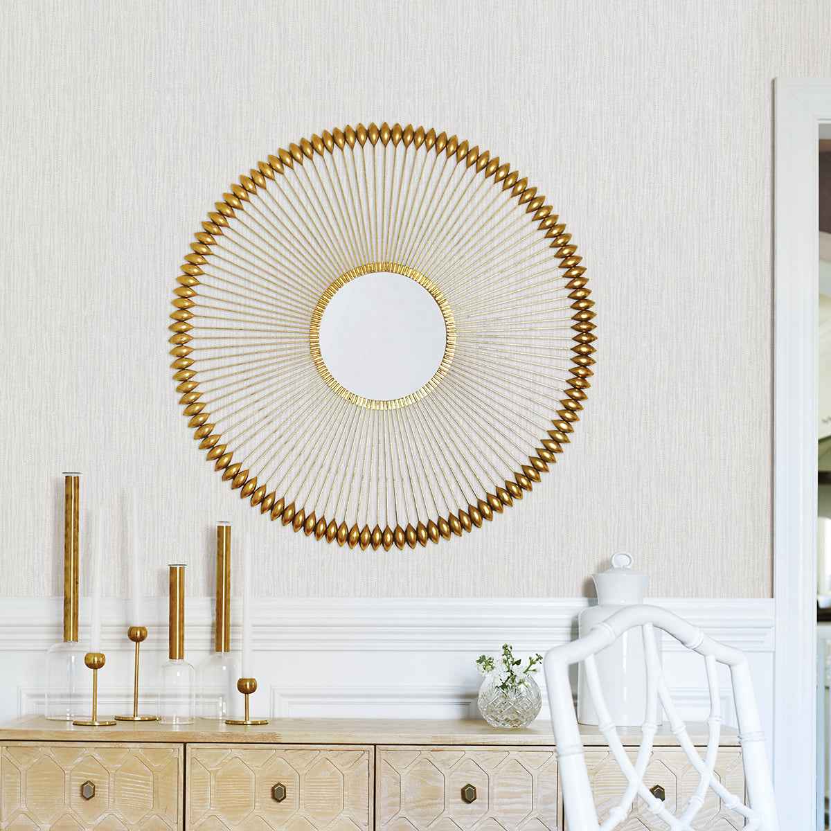 Abel Light Grey Textured Wallpaper - York Wallcoverings - 4025-82526