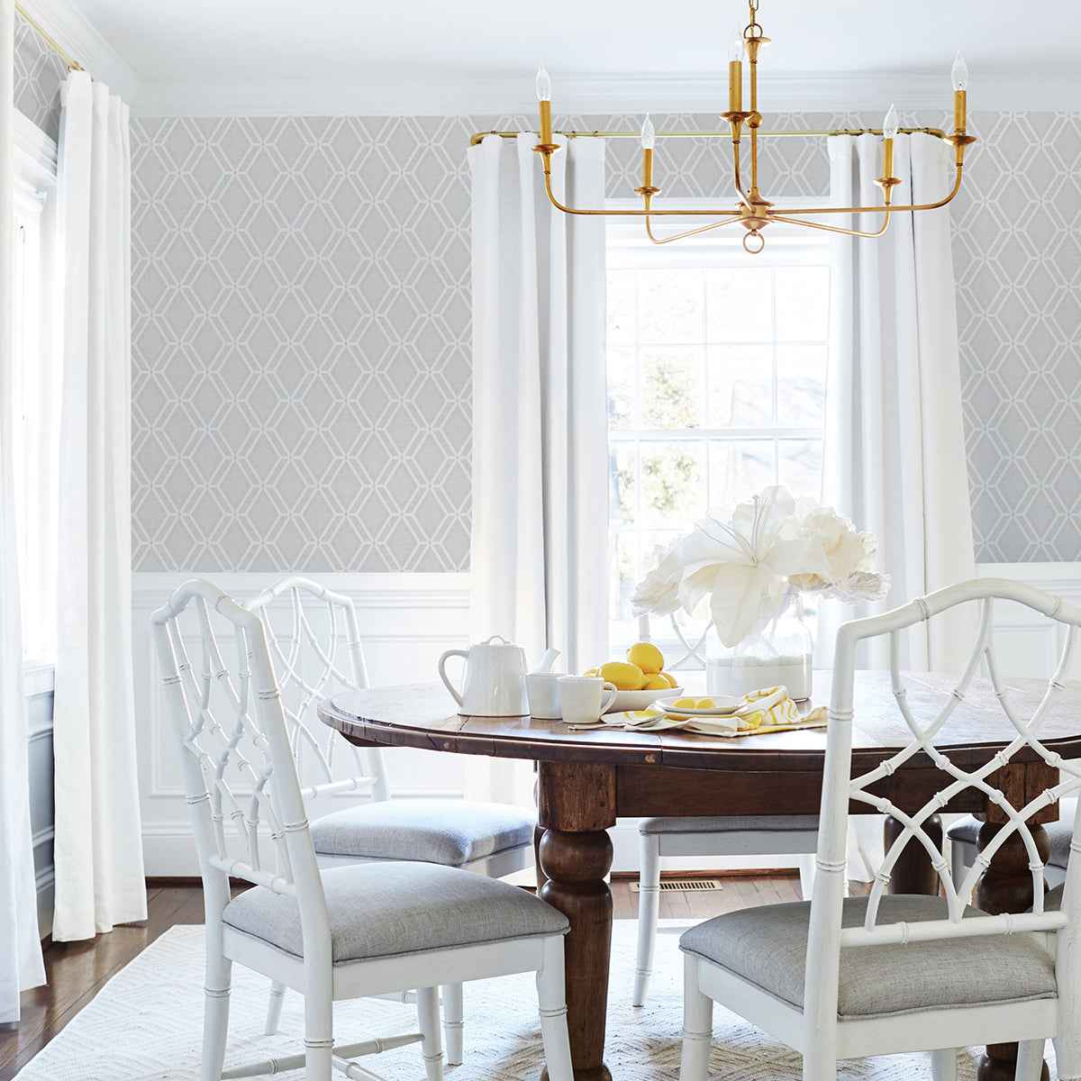 Mersenne Grey Geometric Wallpaper - York Wallcoverings - 4025-82545 - York Wallcoverings Wallpaper