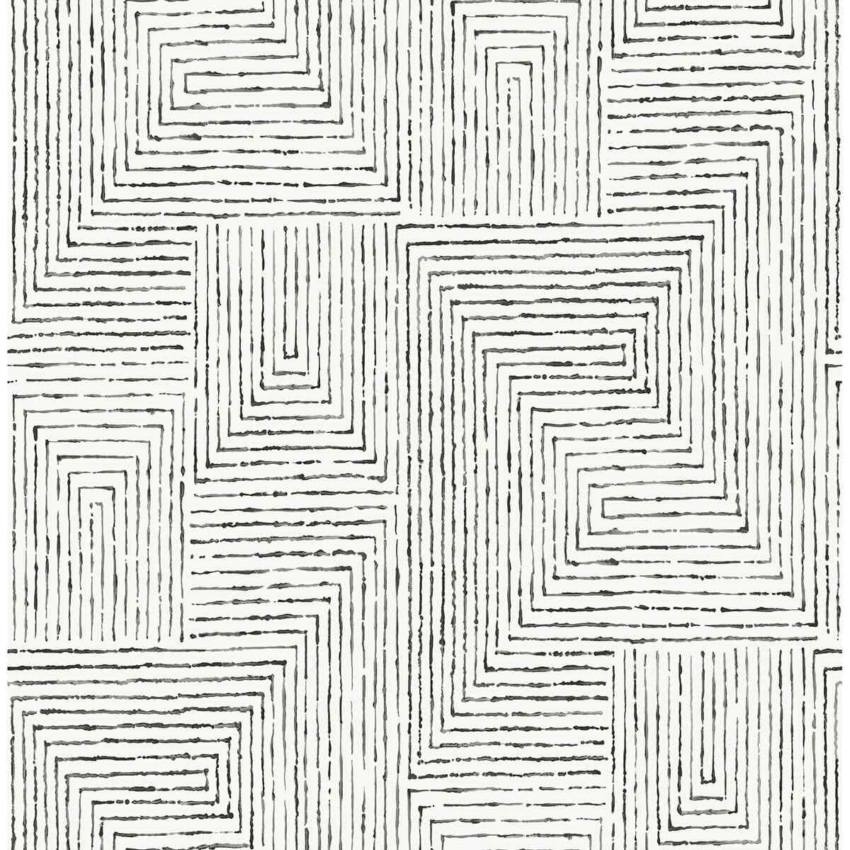 Black Ink Peel & Stick Wallpaper - York Wallcoverings - SLS3975 - York Wallcoverings Wallpaper
