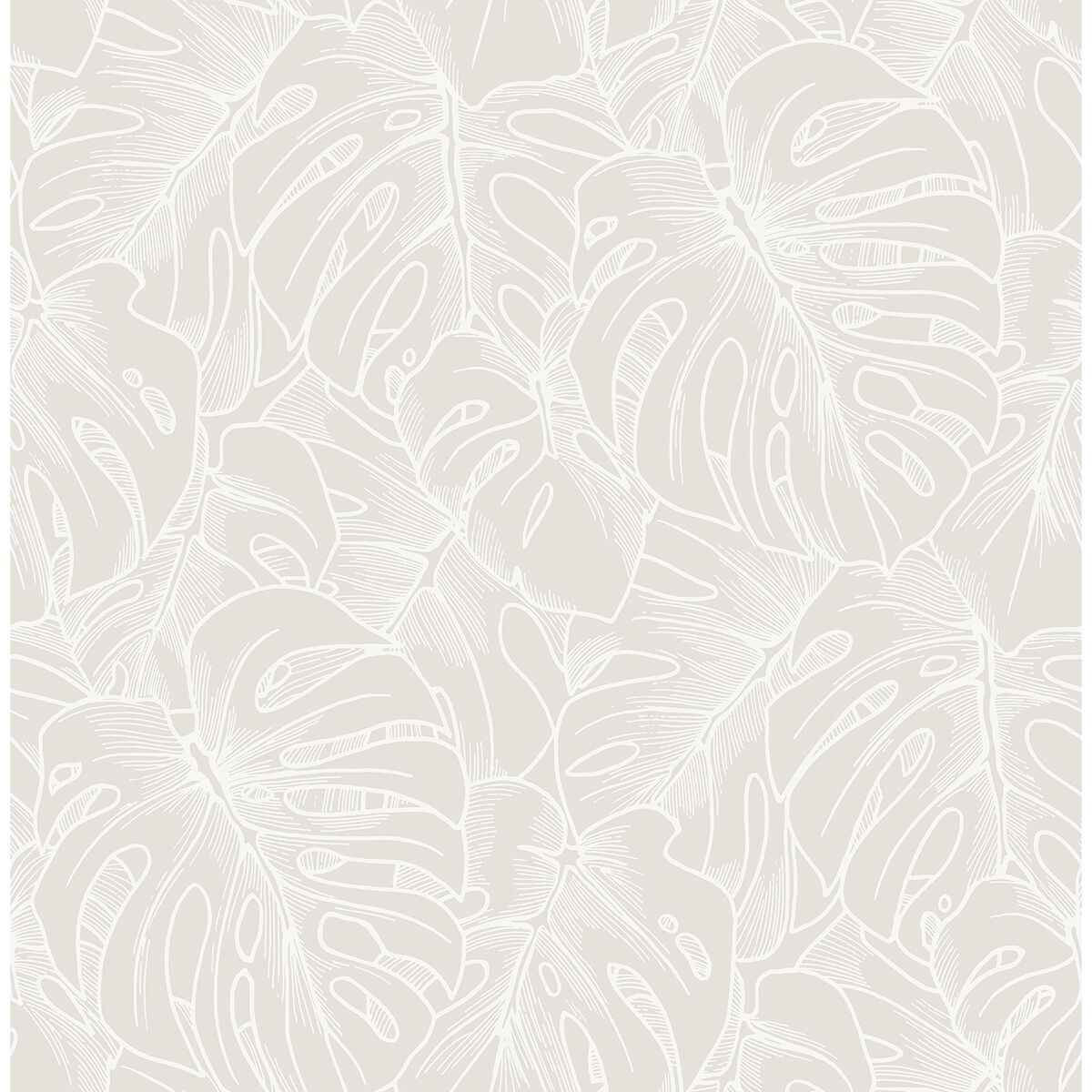 White Borneo Peel & Stick Wallpaper - York Wallcoverings - SLS3976