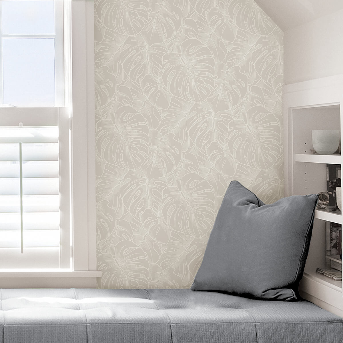 white-borneo-peel-and-stick-wallpaper-york-wallcoverings-sls3976 - York Wallcoverings Wallpaper