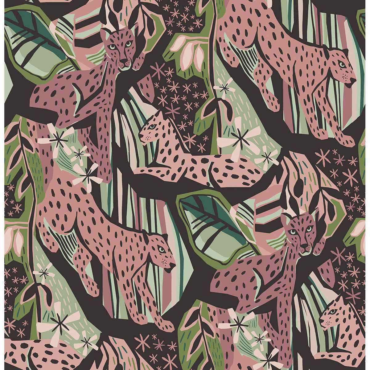 Plum Cat Nap Peel & Stick Wallpaper - York Wallcoverings - PLS4218