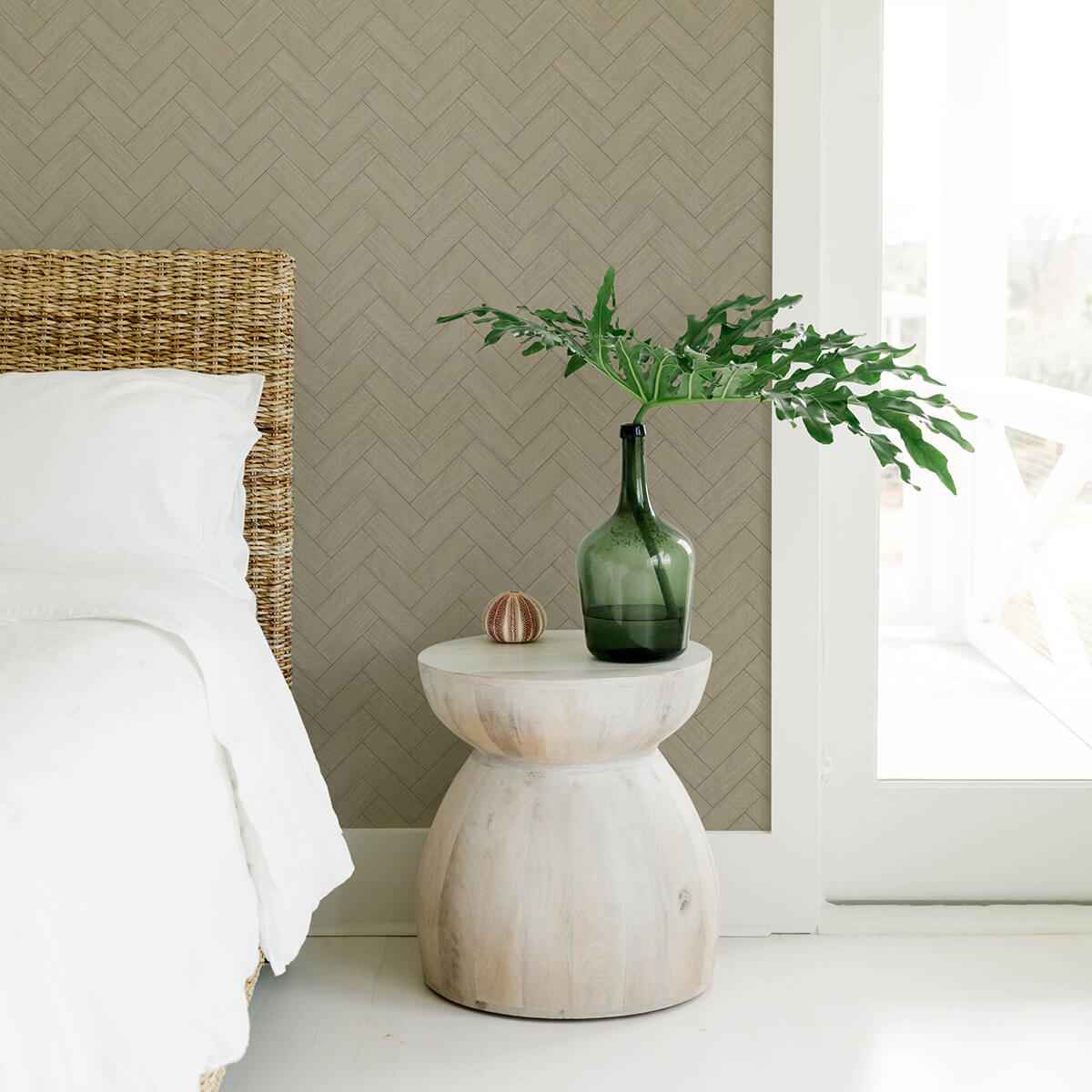 Kaliko Green Wood Herringbone Wallpaper - York Wallcoverings - 3122-10104 - York Wallcoverings Wallpaper