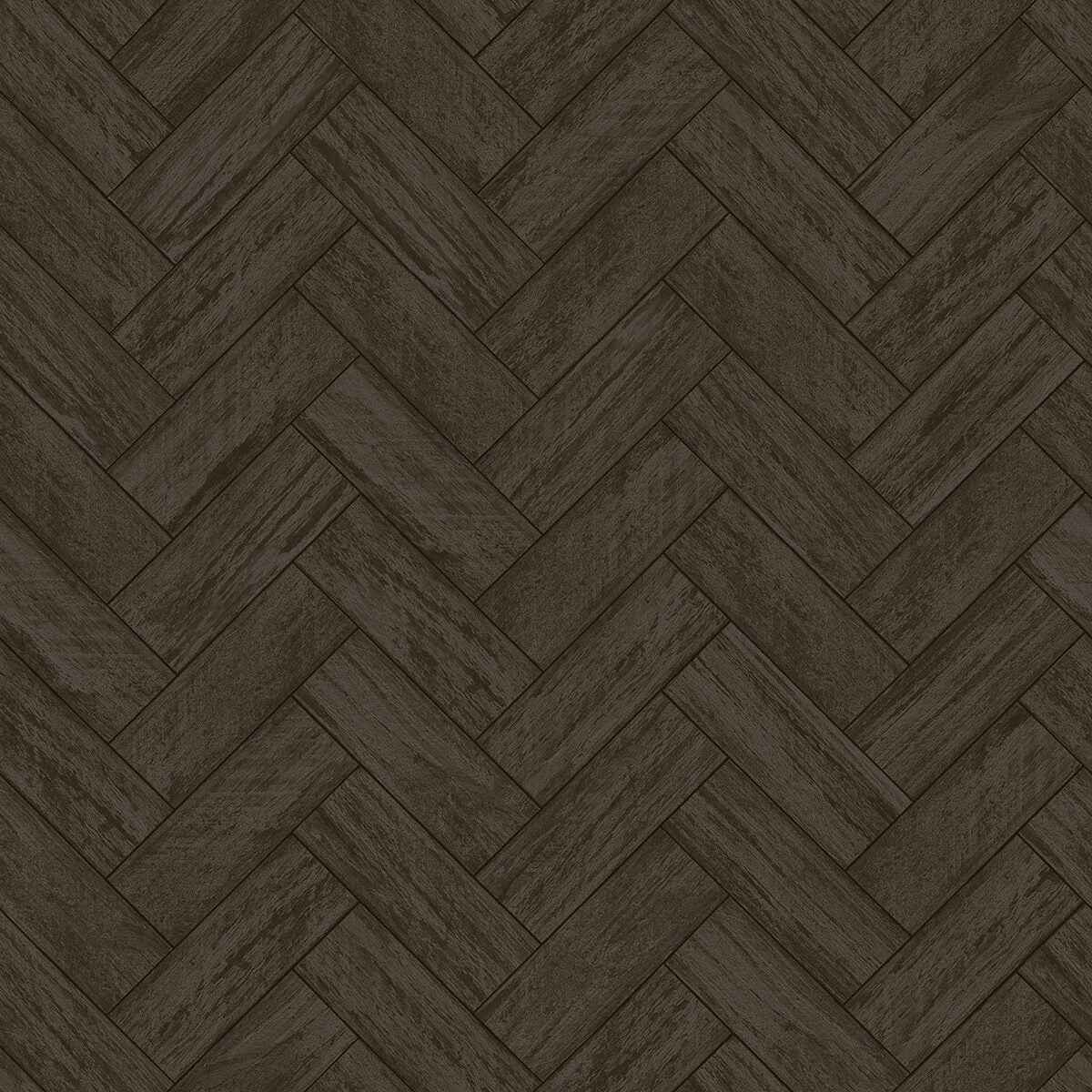Kaliko Charcoal Wood Herringbone Wallpaper - York Wallcoverings - 3122-10110
