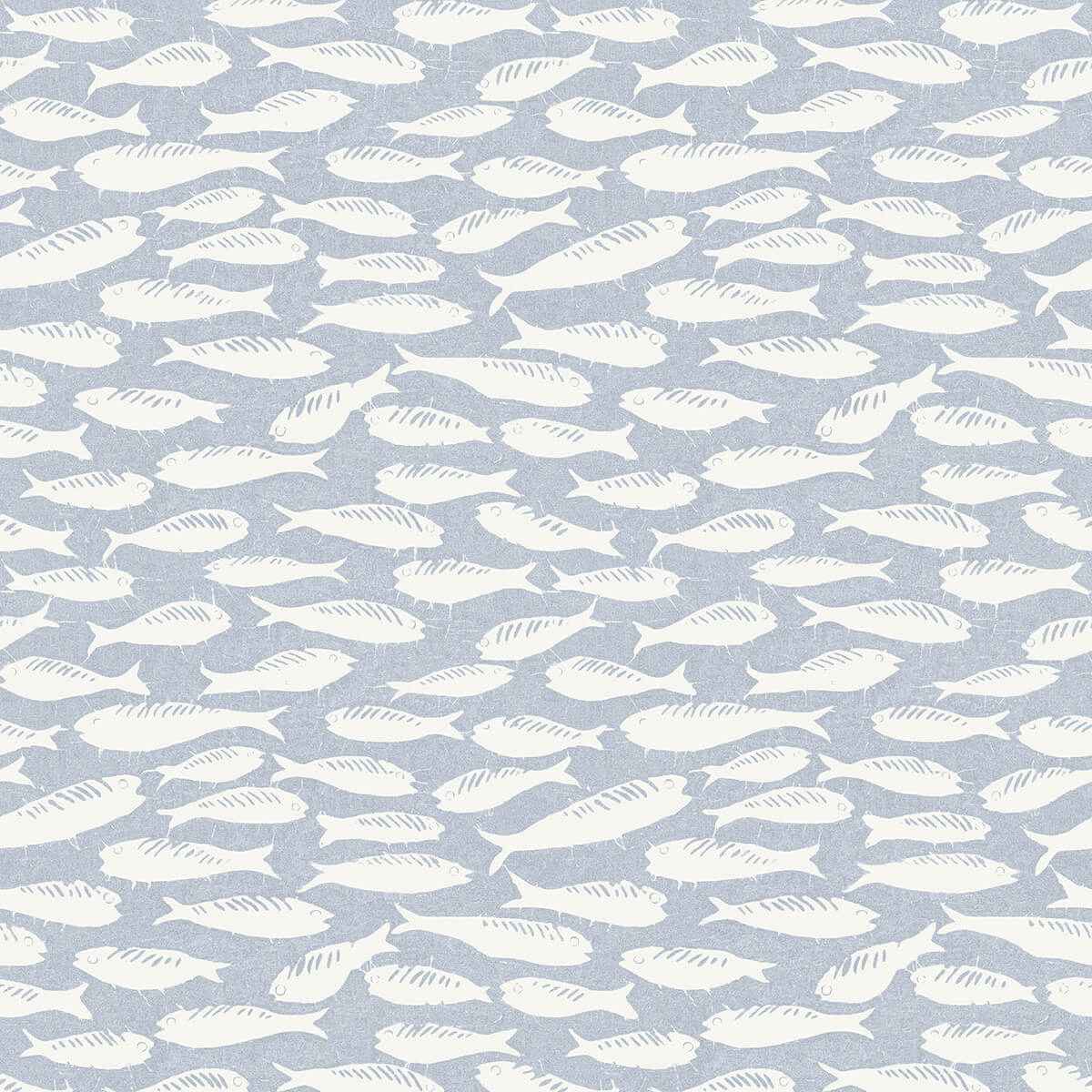 Nunkie Denim Sardine Wallpaper - York Wallcoverings - 3122-10512 - York Wallcoverings Wallpaper