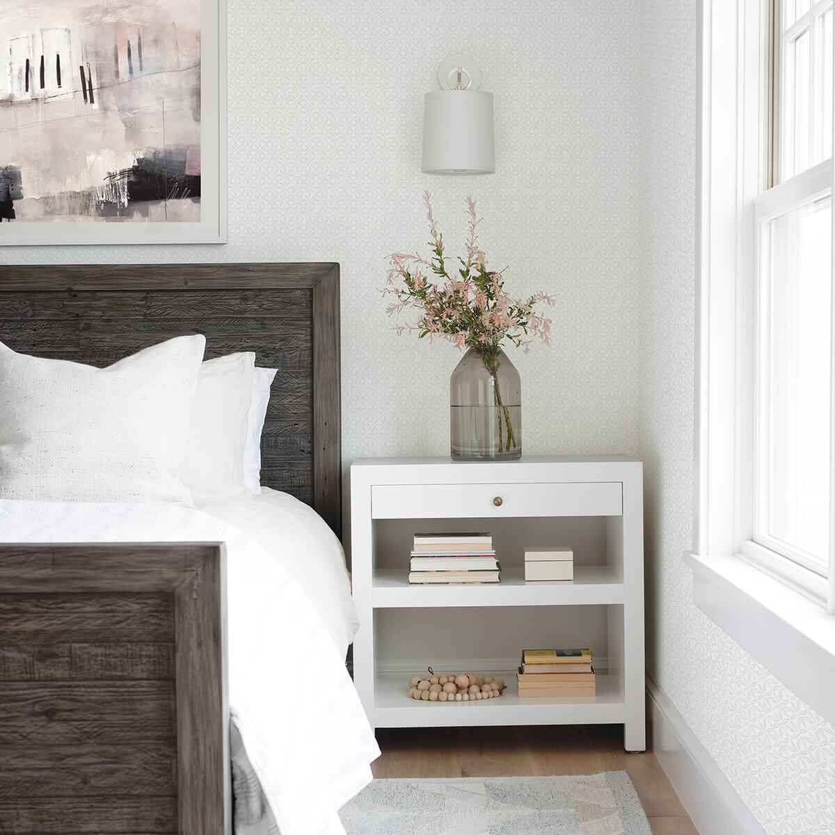 Jellia Grey Petal Geometric Wallpaper - York Wallcoverings - 3122-10610 - York Wallcoverings Wallpaper