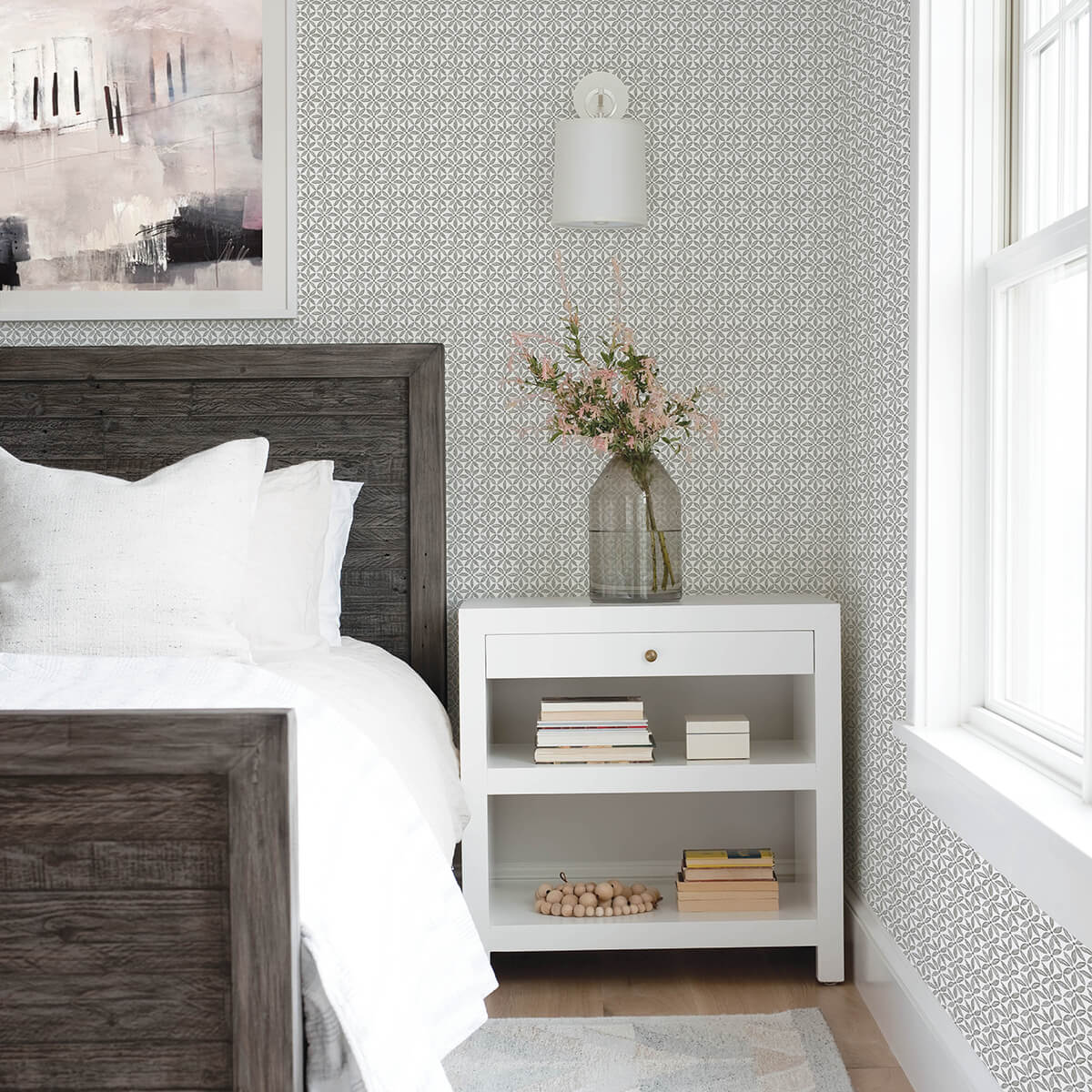 jellia-charcoal-petal-geometric-wallpaper-york-wallcoverings-3122-10613 - York Wallcoverings Papel pintado
