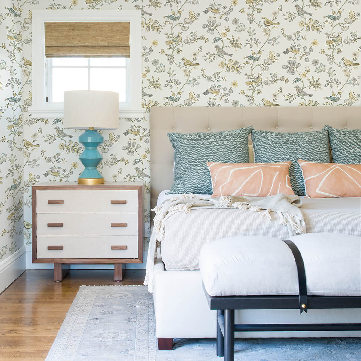 jinjur-light-yellow-bird-trail-wallpaper-york-wallcoverings-3122-10800 - York Wallcoverings Papel pintado