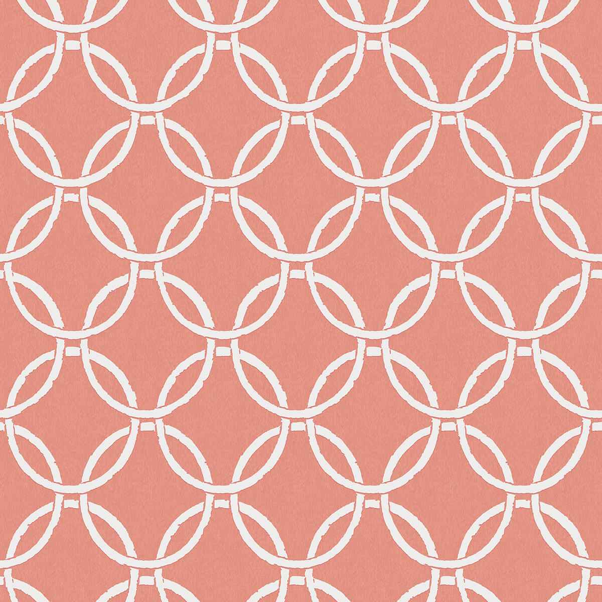 Quelala Coral Ring Ogee Wallpaper - York Wallcoverings - 3122-11001 - York Wallcoverings Wallpaper