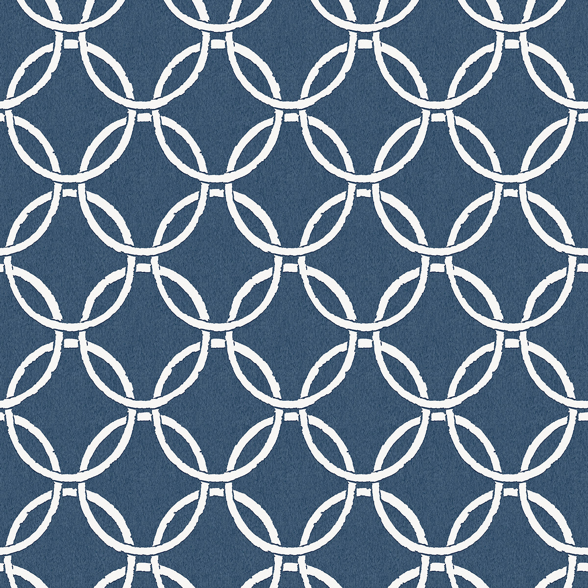 Quelala Navy Ring Ogee Wallpaper - York Wallcoverings - 3122-11002 - York Wallcoverings Wallpaper