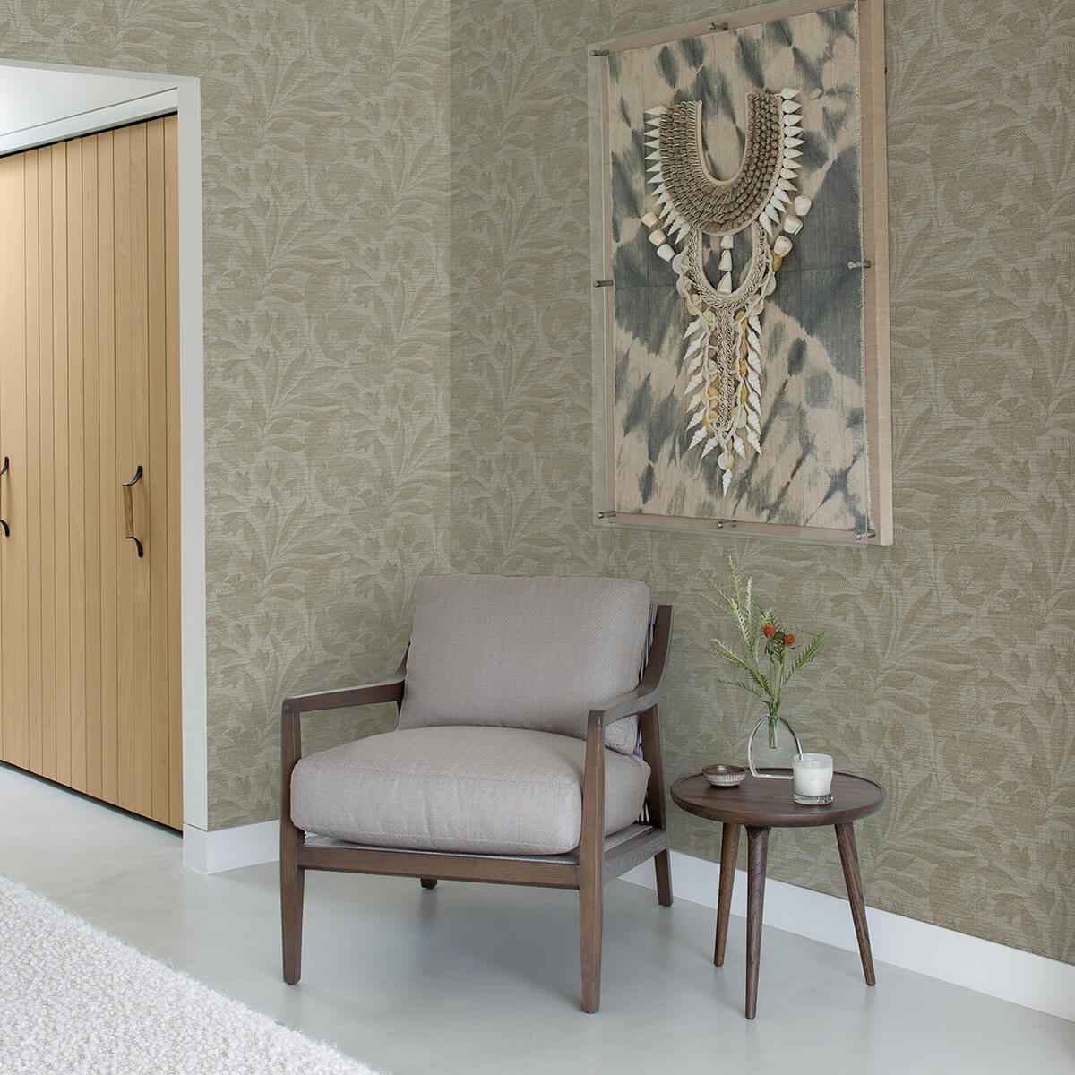 Lei Neutral Etched Leaves Wallpaper - York Wallcoverings - 2971-86150 - York Wallcoverings Wallpaper
