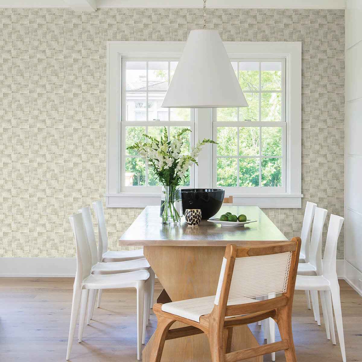 Ting Sage Abstract Woven Wallpaper - York Wallcoverings - 2971-86159 - York Wallcoverings Wallpaper