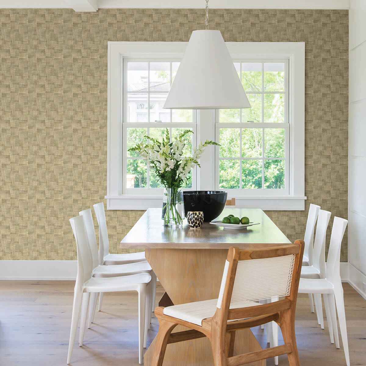 Ting Brown Abstract Woven Wallpaper - York Wallcoverings - 2971-86160 - York Wallcoverings Wallpaper