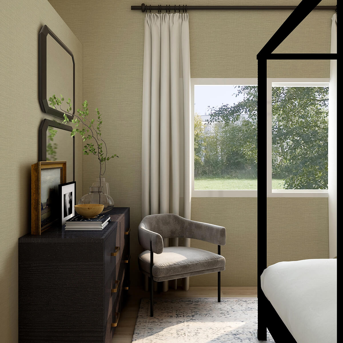 lela-neutral-faux-linen-wallpaper-york-wallcoverings-2971-86184 - York Wallcoverings Wallpaper